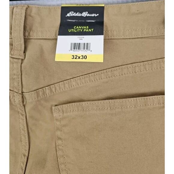 Eddie Bauer Men’s Two-Way Stretch Canvas Utility Pants Tan Size 32X30 NWT - Picture 4 of 12